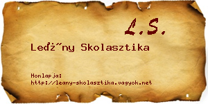 Leány Skolasztika névjegykártya